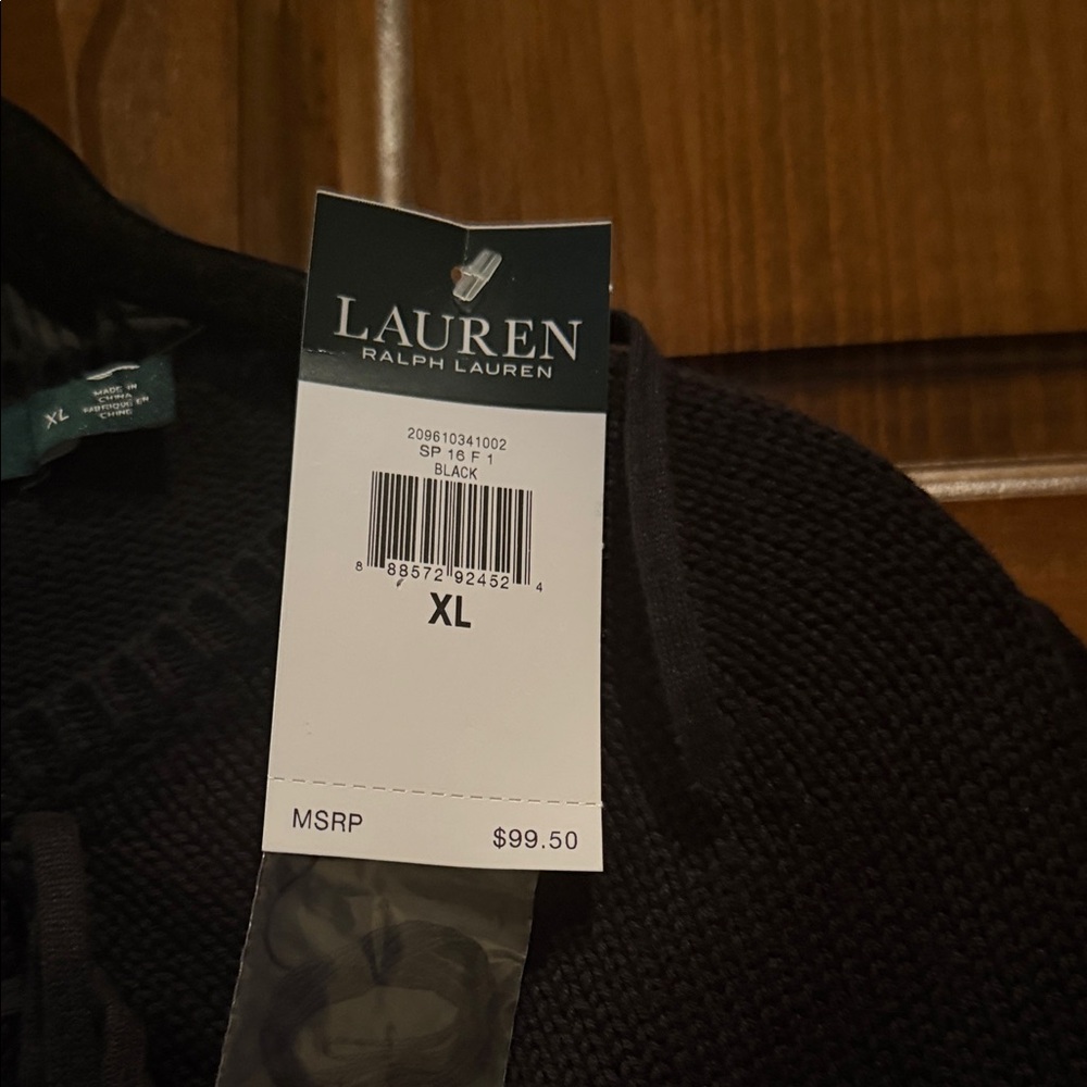 Ralph Lauren Black Fringe Sweater - Picture 2 of 5
